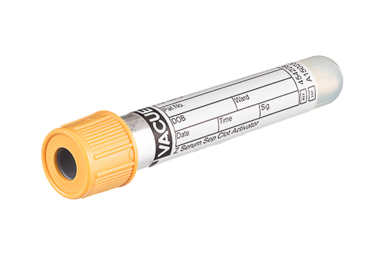 Vacuette Plain tube with gel, non-ridged cap, paper label, 3.5 ml