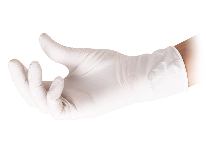 GLOVES LATEX, POWDER FREE, SMALL