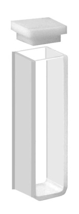 CUVETTE QUARTZ FOR SPECTOROPHOTOMETER MACRO, WITH ROUND BOTTOM, OPTICAL GRADE, 3.5 ML